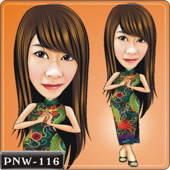 女生人像Q版漫畫PNW-116